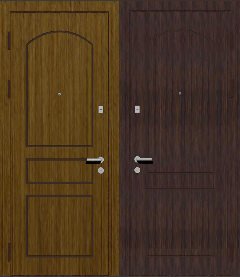 Металлическая входная дверь мдф шпон с рисунком фрезеровки B